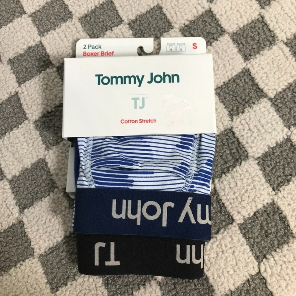 Tommy John 2 Pack Boxer Briefs Cotton Stretch Camouflage & Blue Size S Small